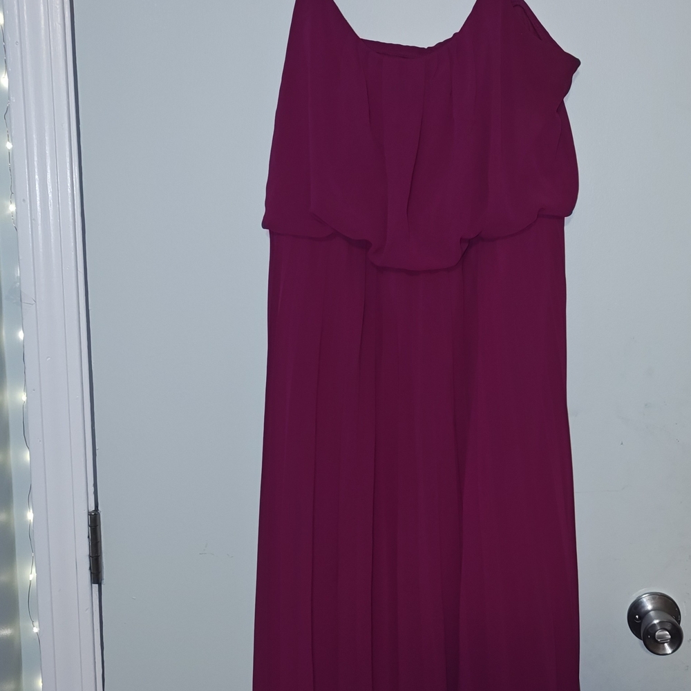 Bisou Bisou One Shoulder Magenta Dress
